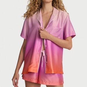 Victoria's Secret Pink and Orange Gradient Pajama Set